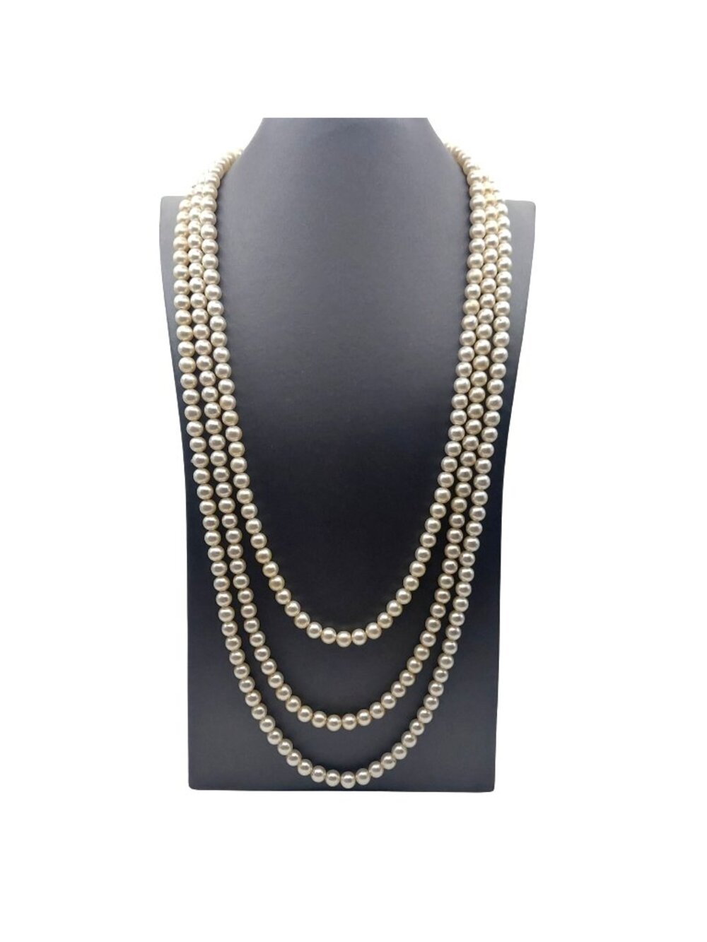 Sarah Coventry Faux Pearl Necklace Rope Length 88" Classic Vintage Collectible